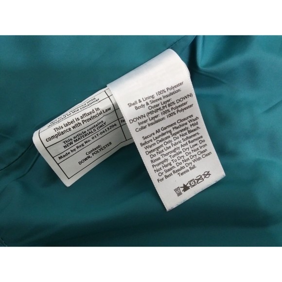 Eddie Bauer Women's Small Goose Down Jacket Green Plaid Puffer Quilted Ski Coat - Picture 7 of 11